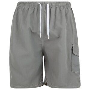 Men Swim Shorts, Swimming Trunks, 3 Pocket Cargo Swimwear, Olive